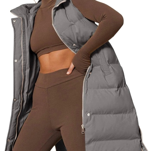 Gray Puffer Vest - Picture 1 of 3
